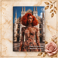 Personalized Black Woman Hardcover Journal | Noir - Rosso Milano I | Custom Name Lined Notebook, Elegant Gift for Her