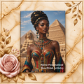 Personalized Black Woman Hardcover Journal | Noir - Jeweled Giza II | Custom Name Lined Notebook, Elegant Gift for Her
