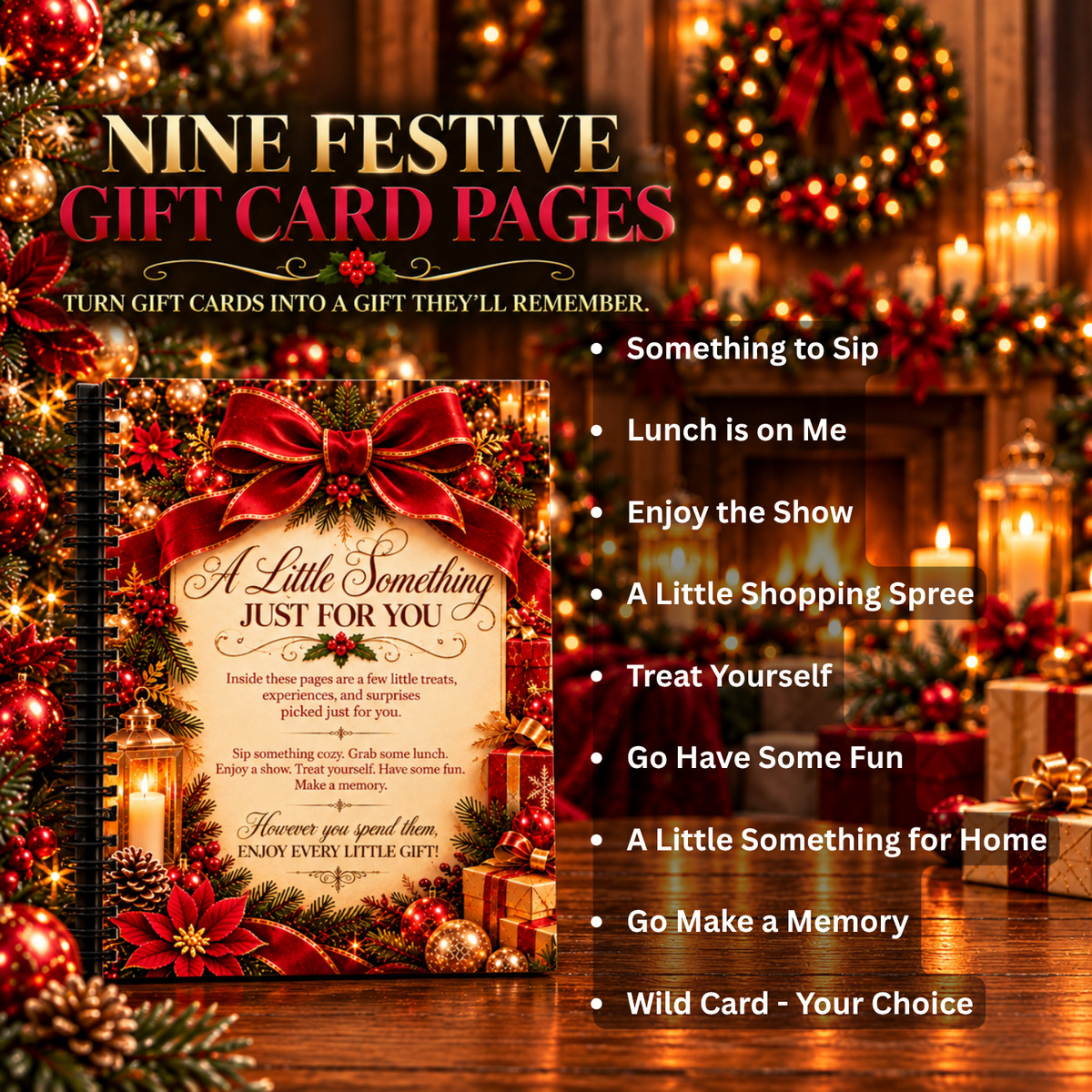 Classic Christmas Gift Card Booklet
